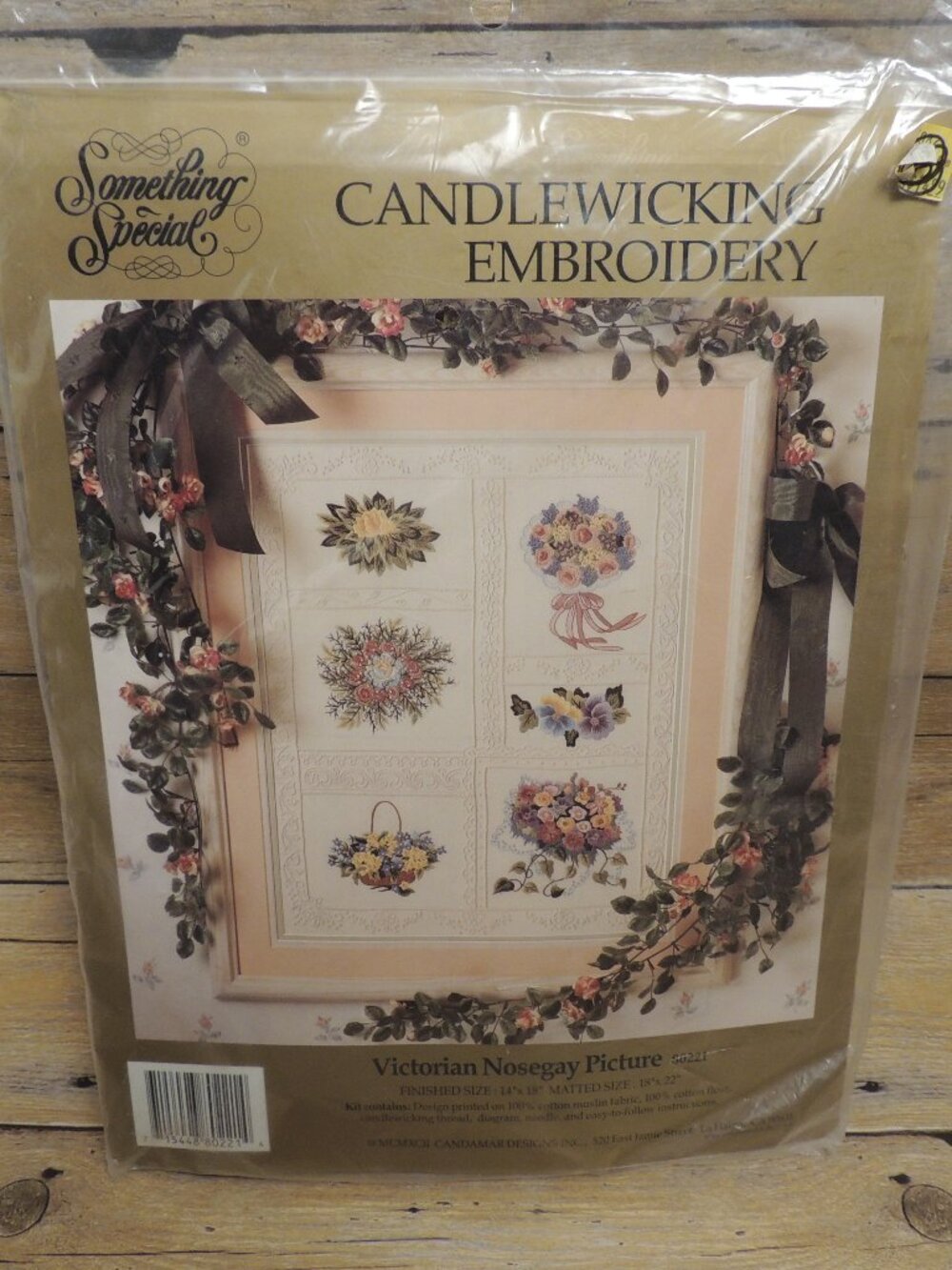 Vintage Candlewicking Embroidery Kit Victorian Nosegay Picture 80221 NEW